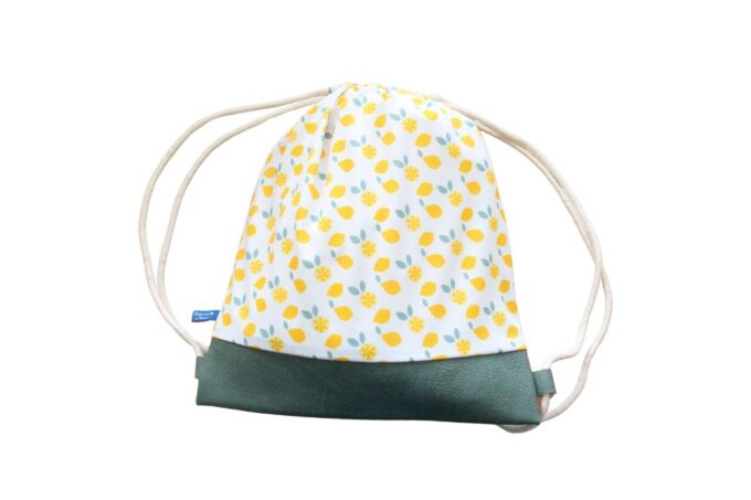 sac à dos Citrons Jaunes sur fond blanc
