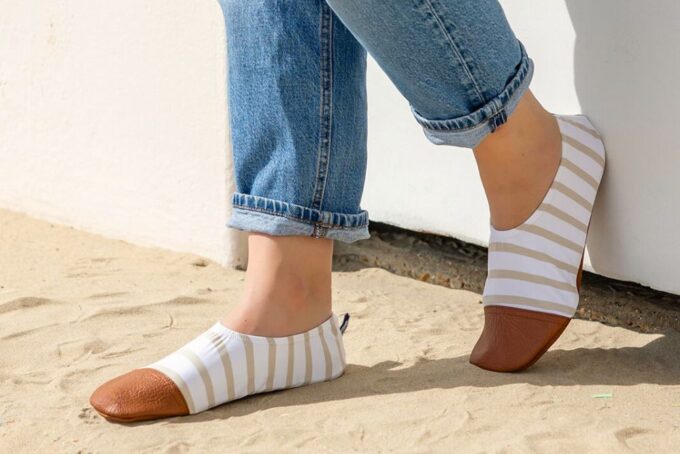 Chaussons souples Marins camel adulte