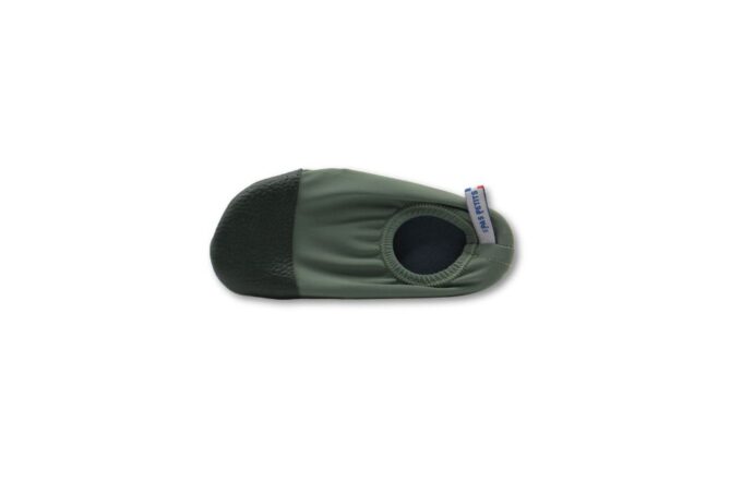 Les Petits Palmiers chaussons souples verts bouts de pieds sapins
