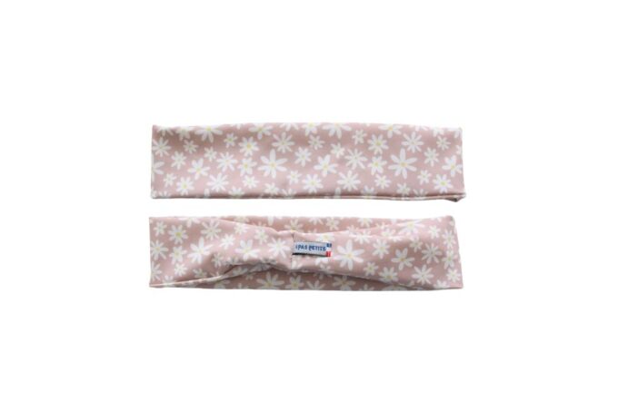 Le bandeau tissu marguerites avant et arrière