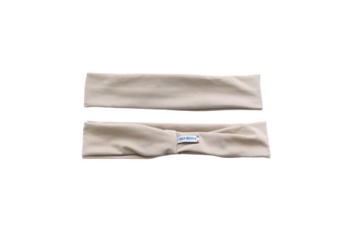 Le bandeau tissu noisettes avant et arrière