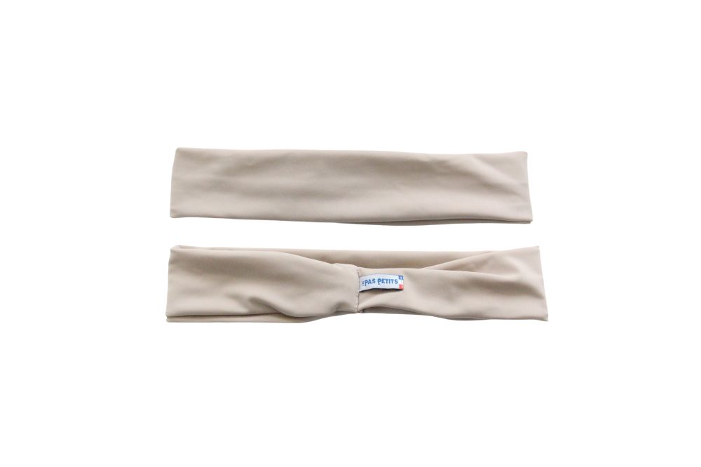 Le bandeau tissu noisettes avant et arrière
