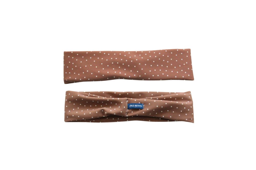 Le bandeau tissu pois avant et arrière