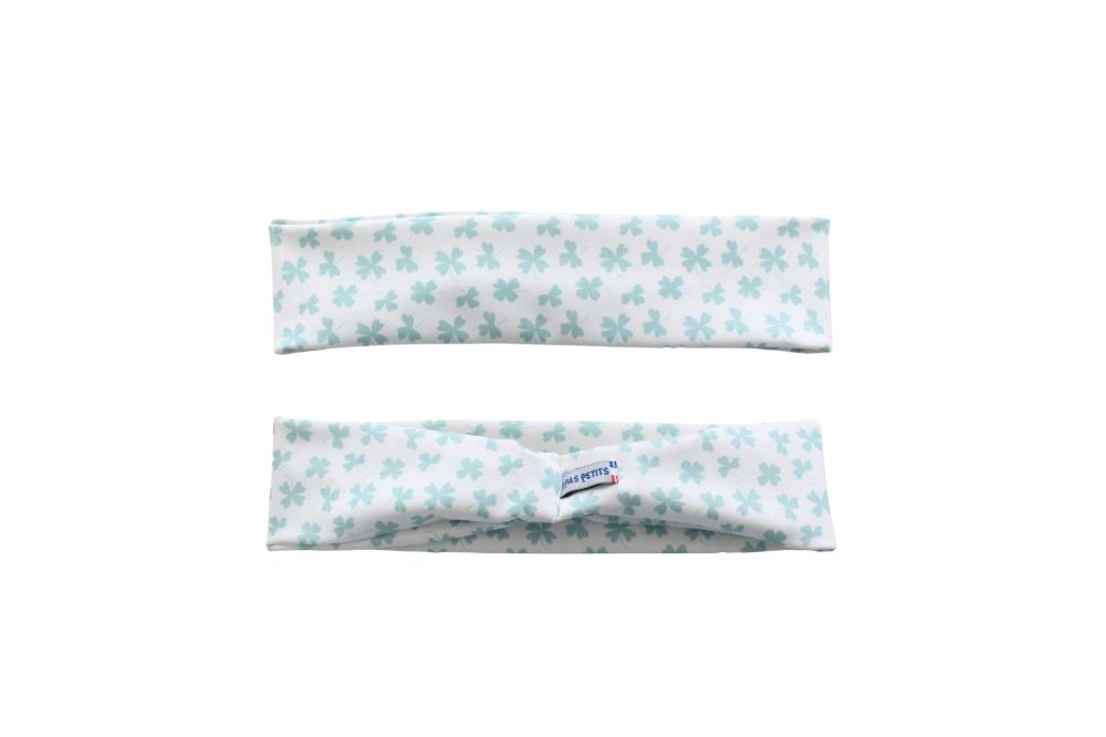 Le bandeau tissu trèfles avant et arrière