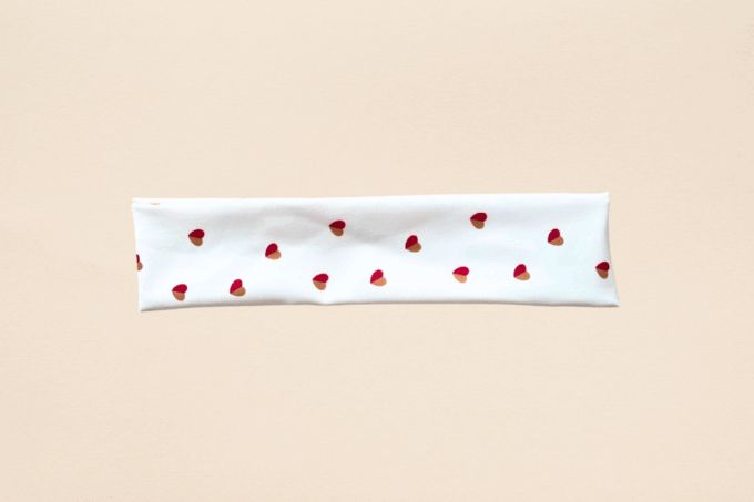 Bandeaux au motif petits cœurs bicolores