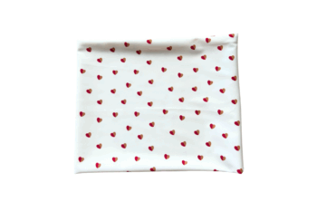 Tours de cou au motif petits cœurs bicolores