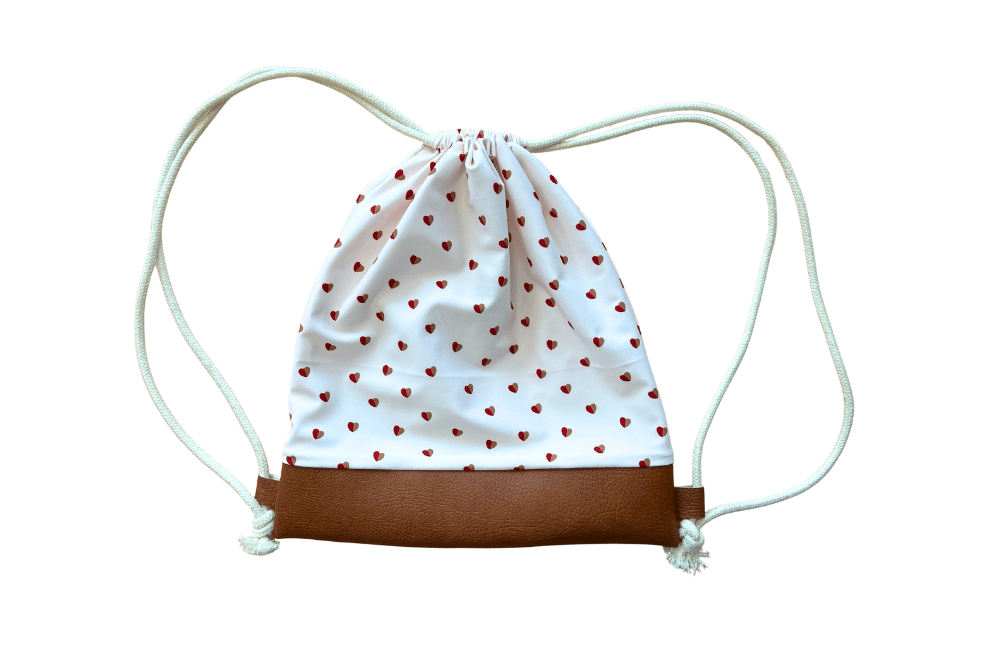 Sacs à dos au motif petits cœurs bicolores
