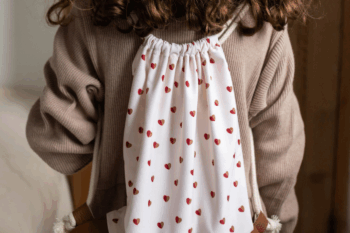 Sacs à dos au motif petits cœurs bicolores