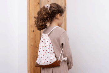 Sacs à dos au motif petits cœurs bicolores