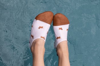 Les Petits Teckels aux pieds d'une femme