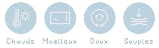 Nos chaussons sotn chauds, moelleux, doux et souples.