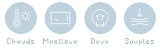 Nos chaussons sotn chauds, moelleux, doux et souples.